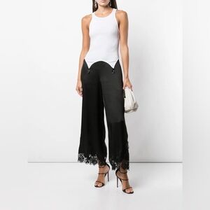 Kiki de Montparnasse Ribbed White Garter Tank Top, size M